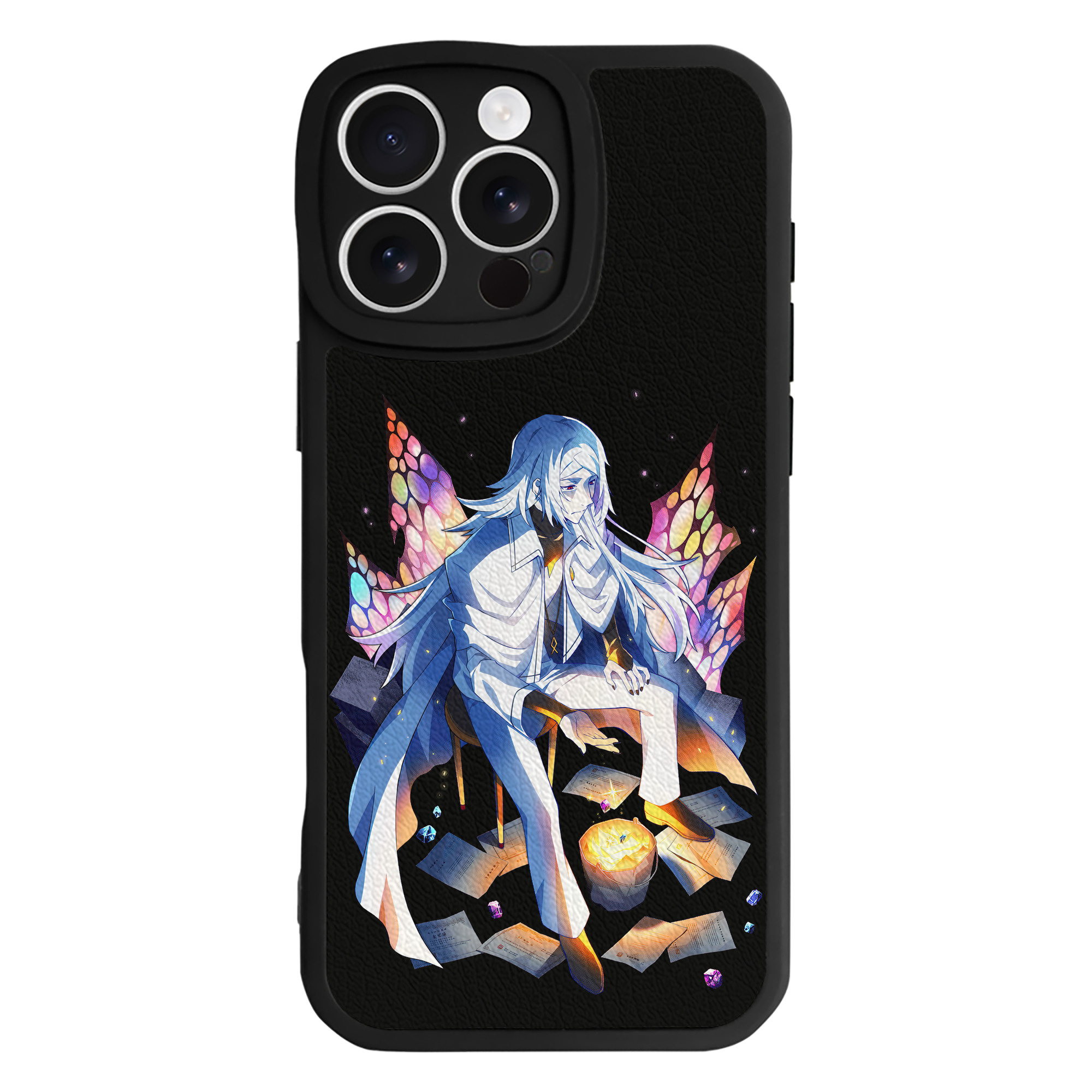 （画像用） 文豪ストレイドッグス Bungo Stray Dogs 【iPhone 16シリーズ対応】シリコンスマホケース（レザー調） 材質：シリコン